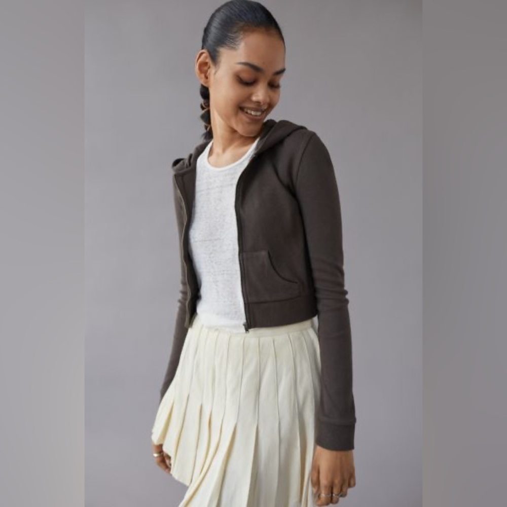 NWT Urban Outfitters Paris Fitted ZipUp Hooded Jacket